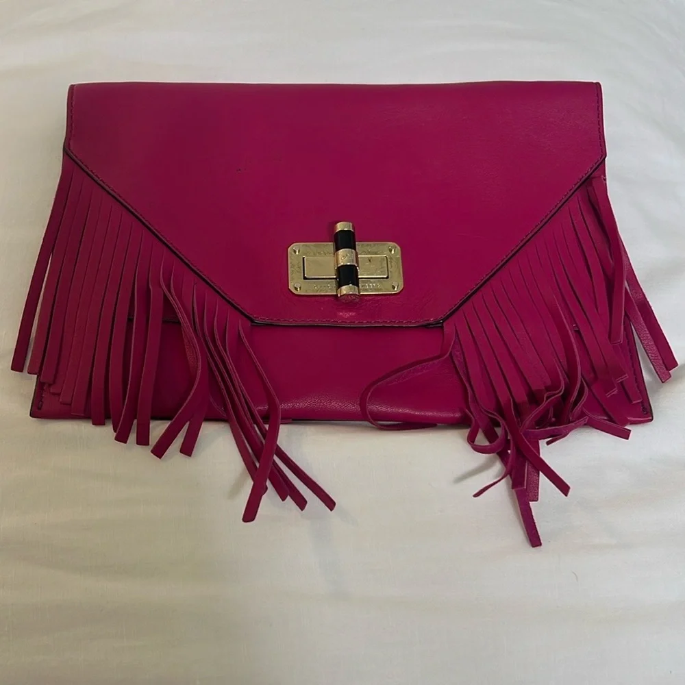 Pink Fringe Clutch - Picture 7 of 13